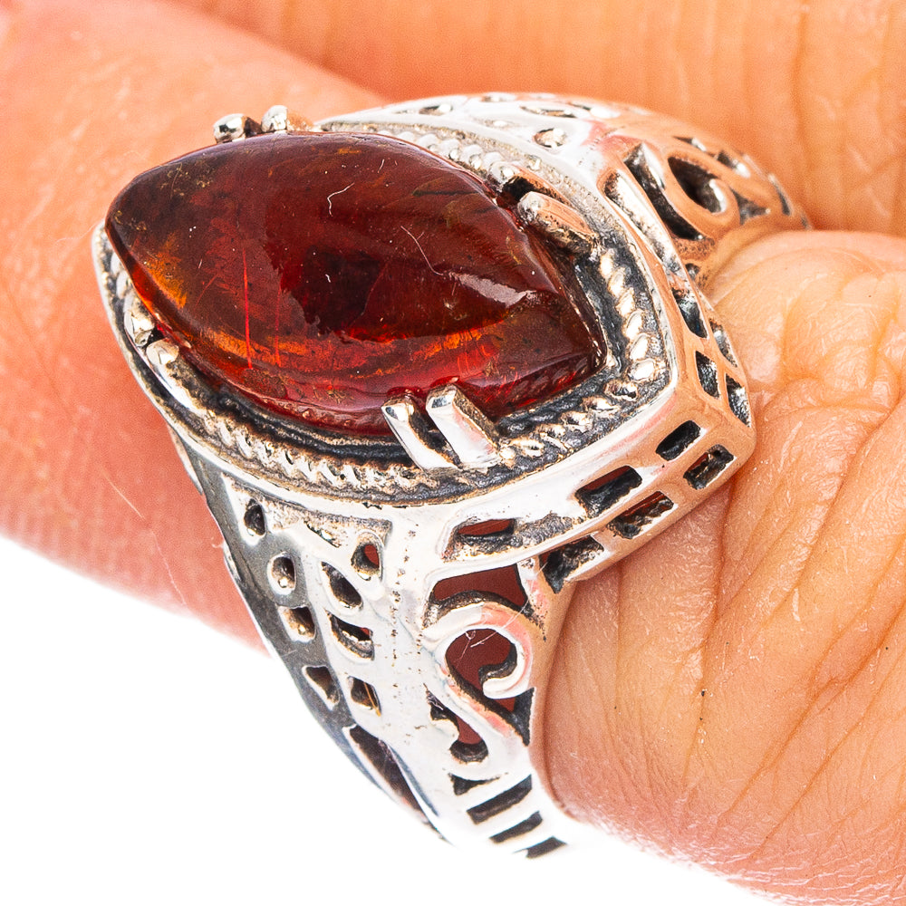 Baltic Amber 925 Sterling Silver Ring Size 6 (925 Sterling Silver) R6452