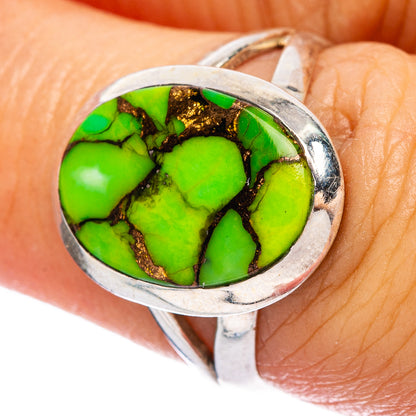 Green Copper Composite Turquoise Ring Size 6.25 (925 Sterling Silver) R146516