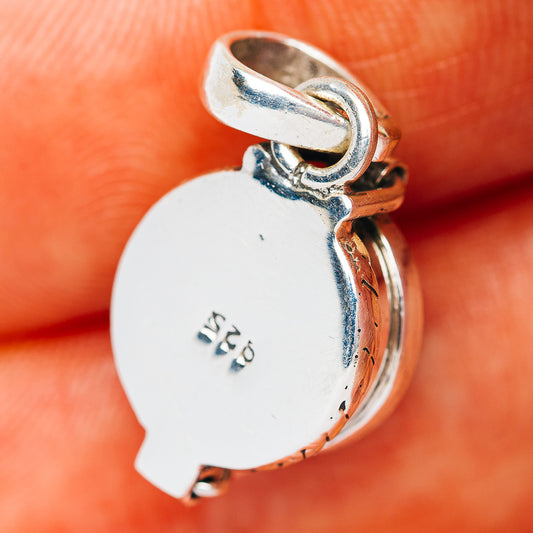 Purple Mojave Turquoise Poison Pendant 1" (.925 Sterling Silver)