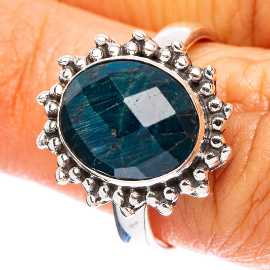 Rare Apatite Ring Size 8 (925 Sterling Silver) R5064