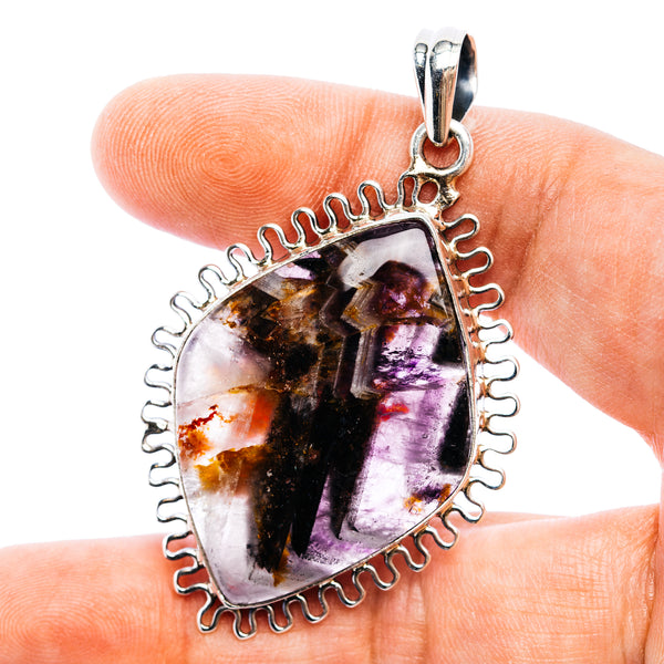 Super 7 Melody Stone Pendant 2 3/8" (.925 Sterling Silver)