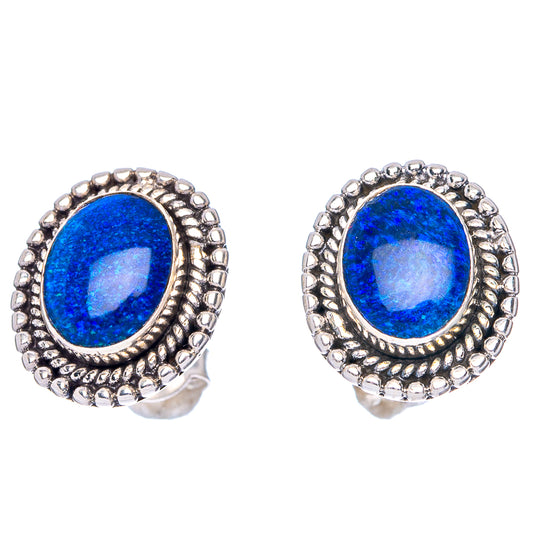 Triplet Opal Earrings 1/2" (925 Sterling Silver) E1543