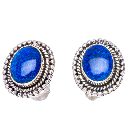 Triplet Opal Earrings 1/2" (925 Sterling Silver) E1543