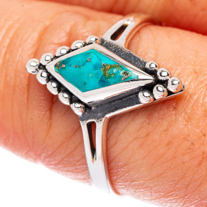 Rare Arizona Turquoise Ring Size 8.5 (925 Sterling Silver) R3256