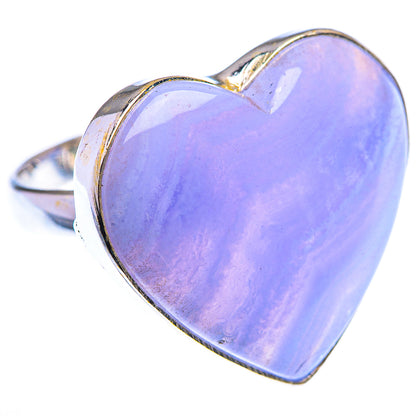 Large Blue Lace Agate Ring Size 10.5 (925 Sterling Silver) RING140192