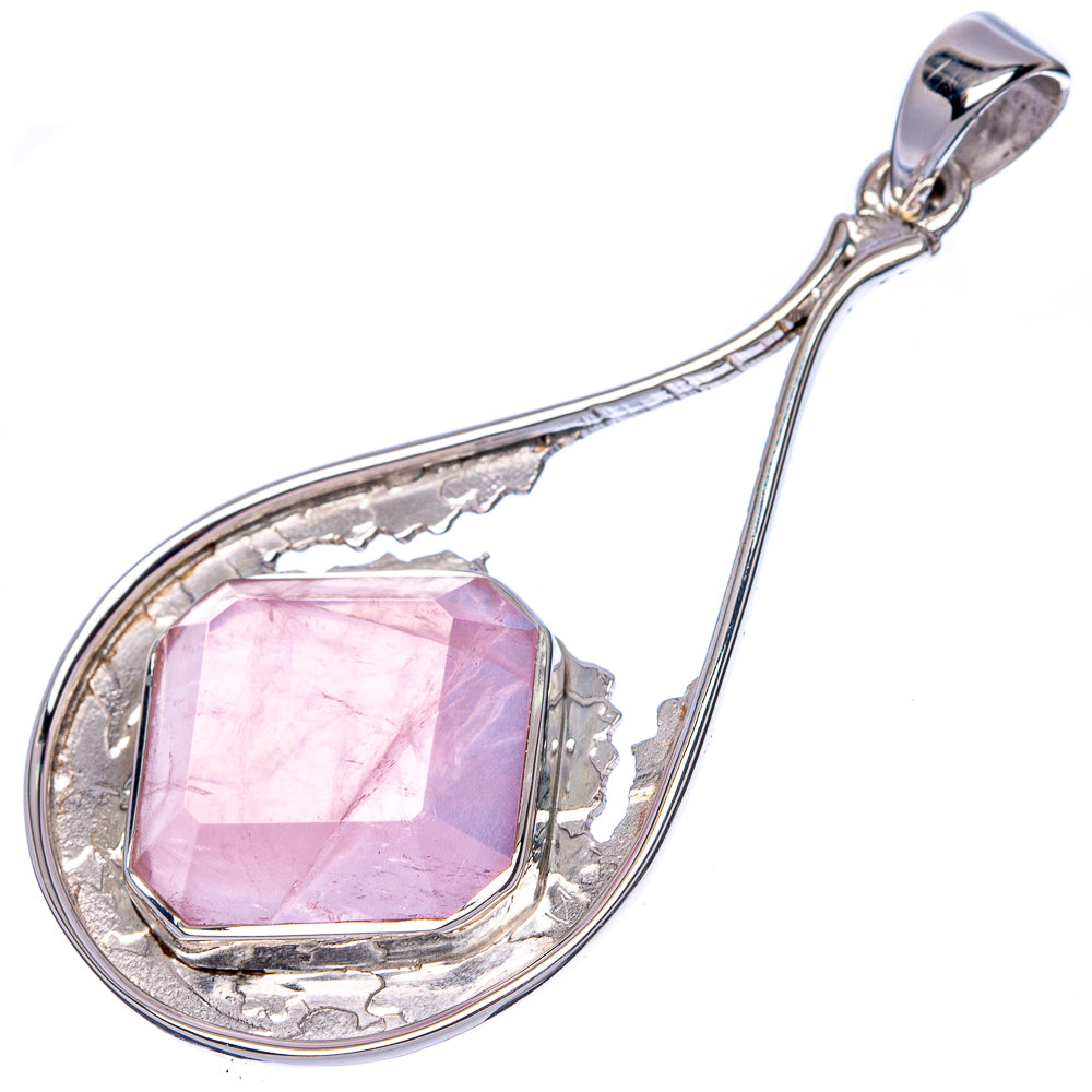 Asc Premium Rose Quartz Pendant 2" (925 Sterling Silver) P42269