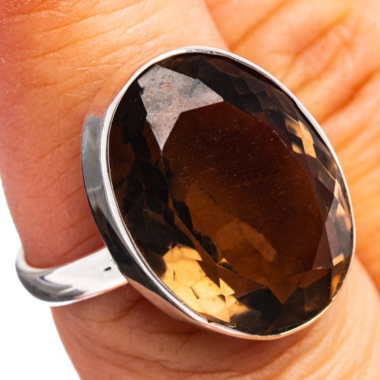 Premium Smoky Quartz Ring Size 6.75 (.925 Sterling Silver)