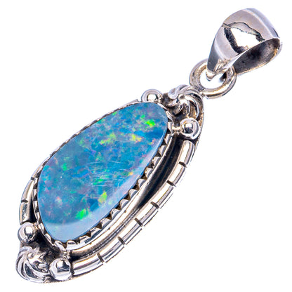 Rare Rare Doublet Opal Pendant 1 3/8" (.925 Sterling Silver)