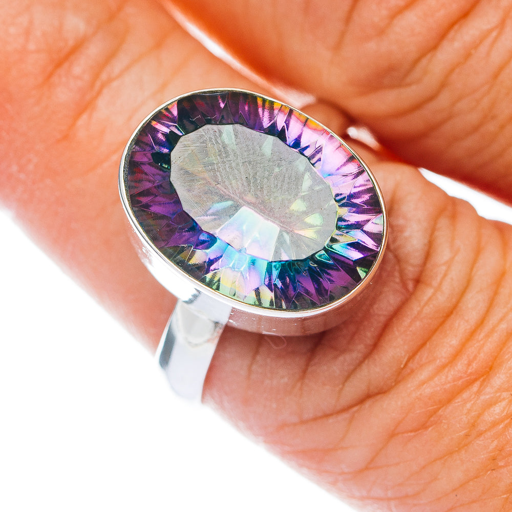 Premium Mystic Topaz Ring Size 8.75 (.925 Sterling Silver)