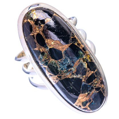 Large Mohave Black Onyx Ring Size 8 (925 Sterling Silver) R140799