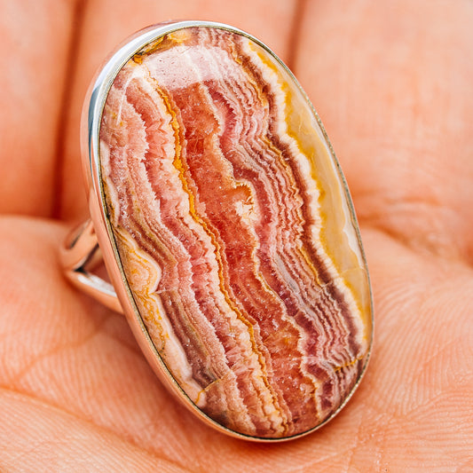 Premium Rhodochrosite Ring Size 8 (.925 Sterling Silver)