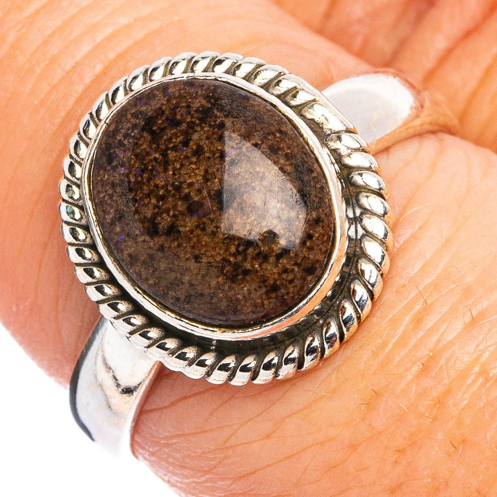Andamooka Opal Ring Size 8 (.925 Sterling Silver)