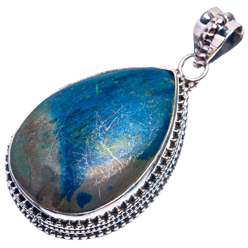 Azurite Pendant 1 7/8" (925 Sterling Silver) P38882