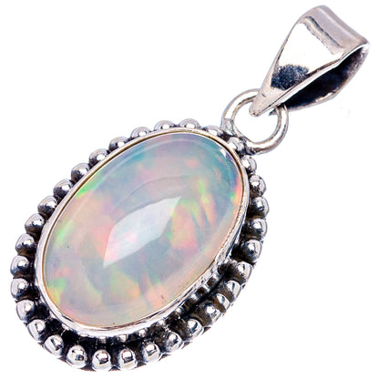 Rare AAA Ethiopian Opal Pendant 1 1/4" (.925 Sterling Silver)