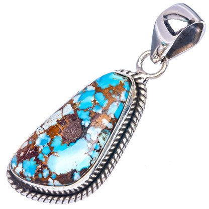 Rare Golden Hills Turquoise Pendant 1 5/8" (925 Sterling Silver) P42705