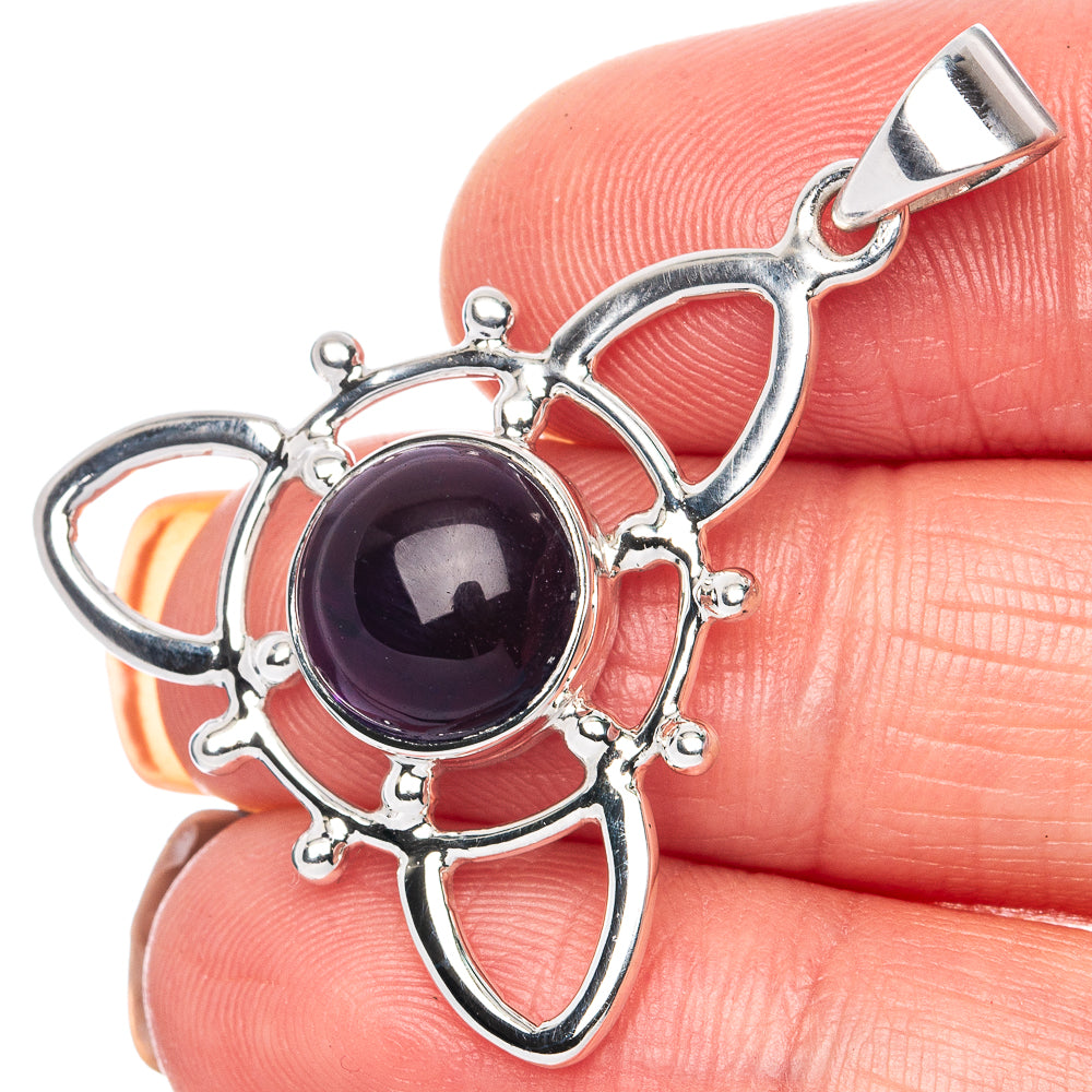 Premium Amethyst Pendant 1 3/8" (925 Sterling Silver) P41853