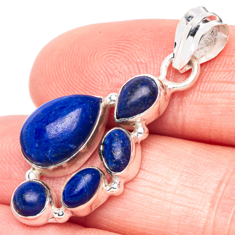 Lapis Lazuli Pendant 1 3/8" (925 Sterling Silver) P41028
