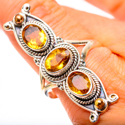 Large Faceted Citrine 925 Sterling Silver Ring Size 10.75 (925 Sterling Silver) RING139649
