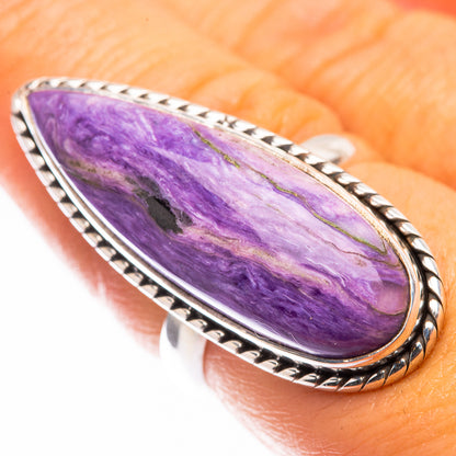 Large Charoite Ring Size 7 (925 Sterling Silver) R141260