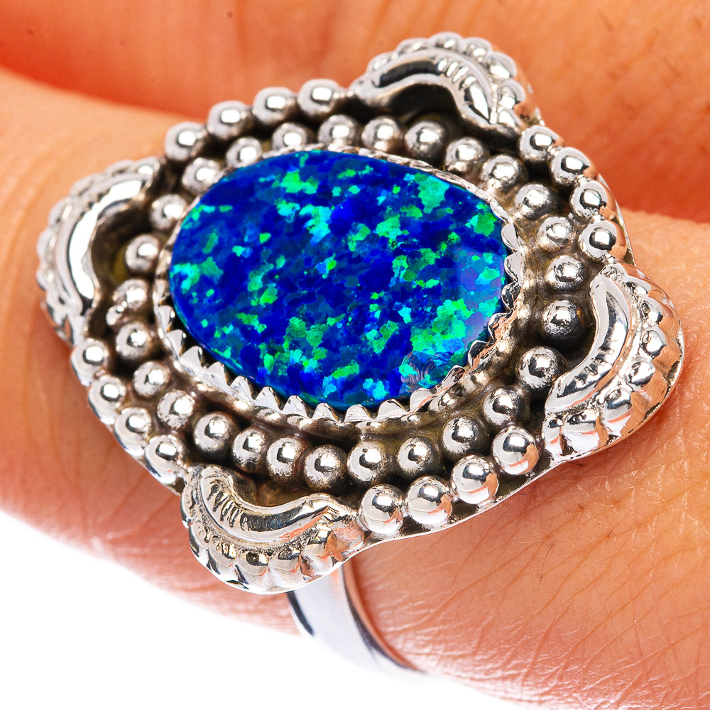 Synthetic Opal Ring Size 7.75 (925 Sterling Silver) R146201