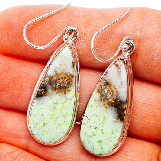 Premium Lemon Chrysoprase Earrings 1 3/4" (.925 Sterling Silver)
