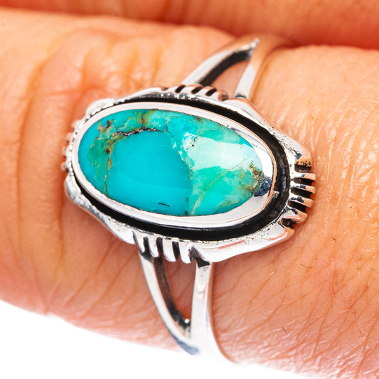 Rare Arizona Turquoise Ring Size 8.5 (925 Sterling Silver) R4554