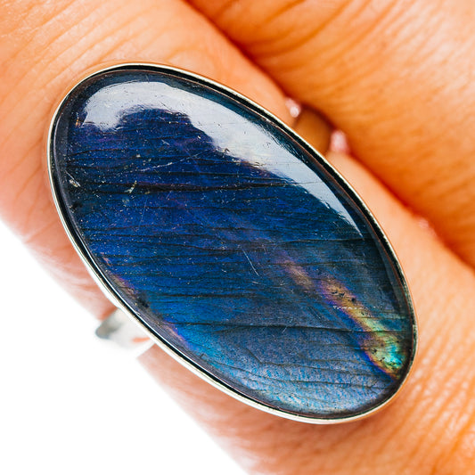 Spectrolite Ring Size 8.75 (German Silver)