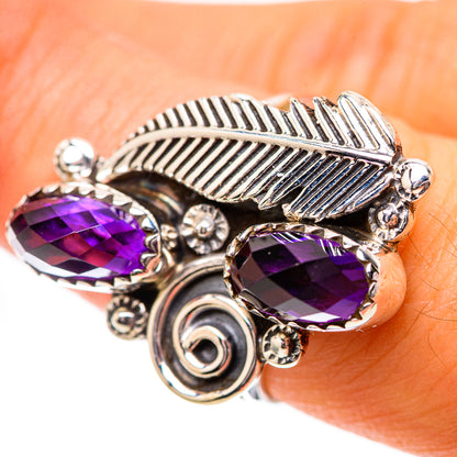Faceted Amethyst Ring Size 7.5 (925 Sterling Silver) RING139024