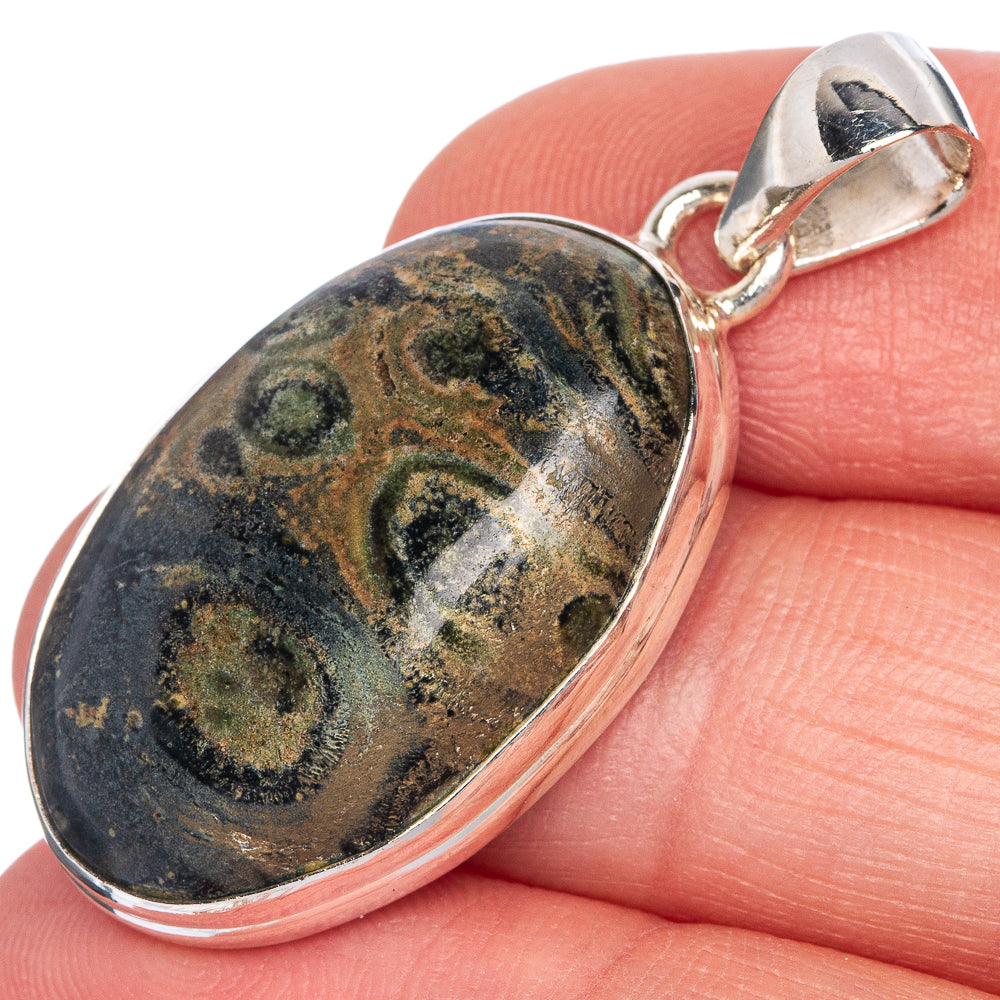 Kambaba Jasper Pendant 1 3/8" (925 Sterling Silver) P40760