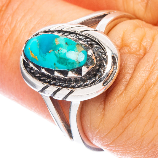 Rare Arizona Turquoise Ring Size 6.5 (925 Sterling Silver) R7315