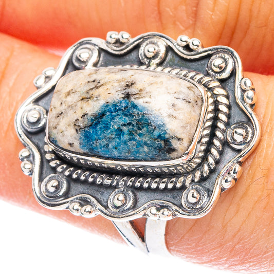 K2 Blue Azurite 925 Sterling Silver Ring Size 7 (925 Sterling Silver) R6040