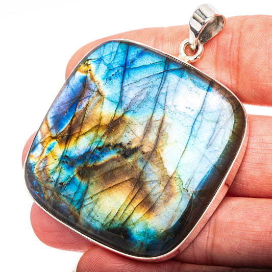 Spectrolite Pendant 2 1/8" (.925 Sterling Silver)