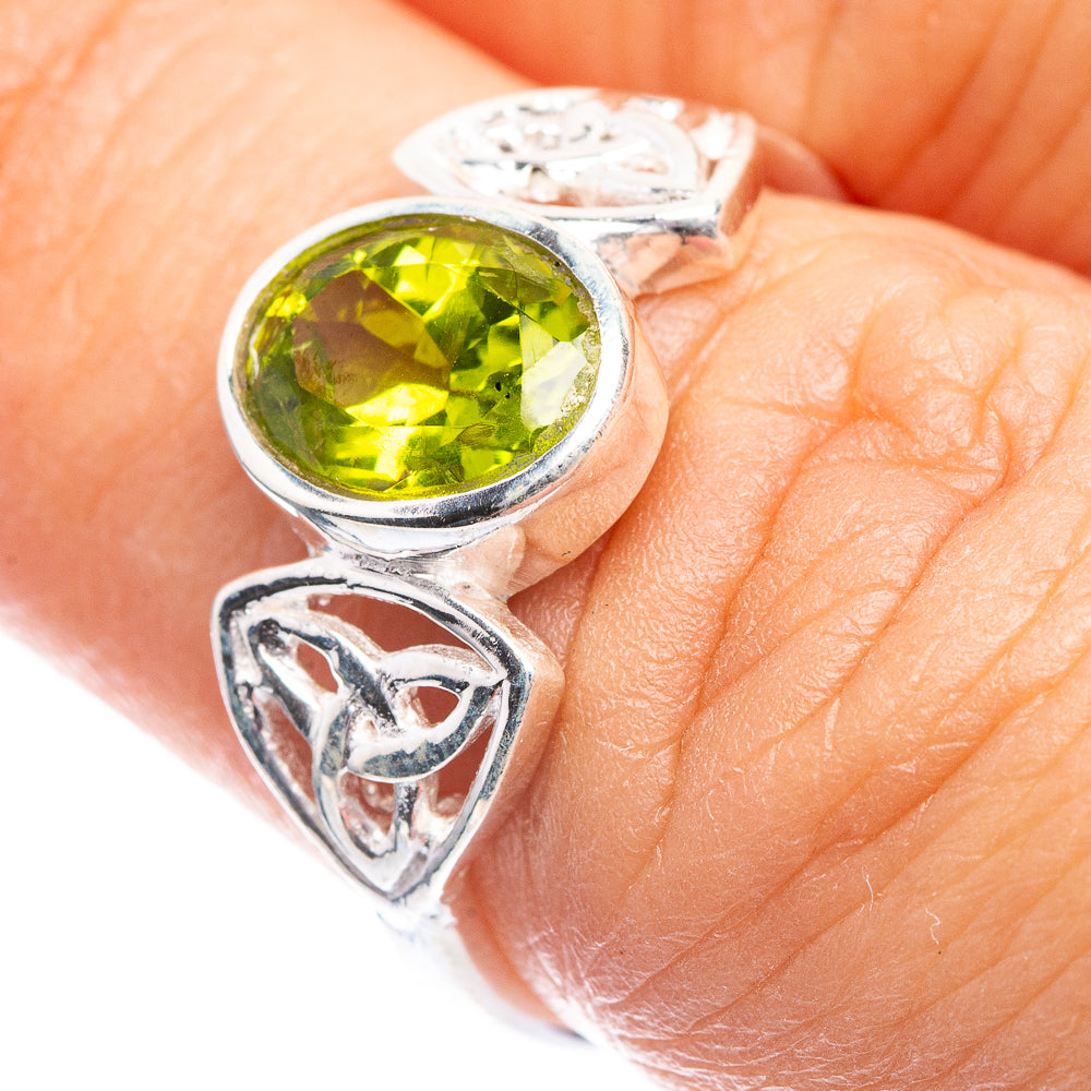 Peridot Dainty Ring Size 6 (925 Sterling Silver) R142558