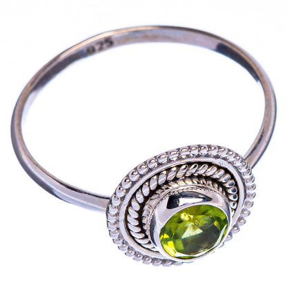 Peridot Dainty Ring Size 8.5 (925 Sterling Silver) R147268