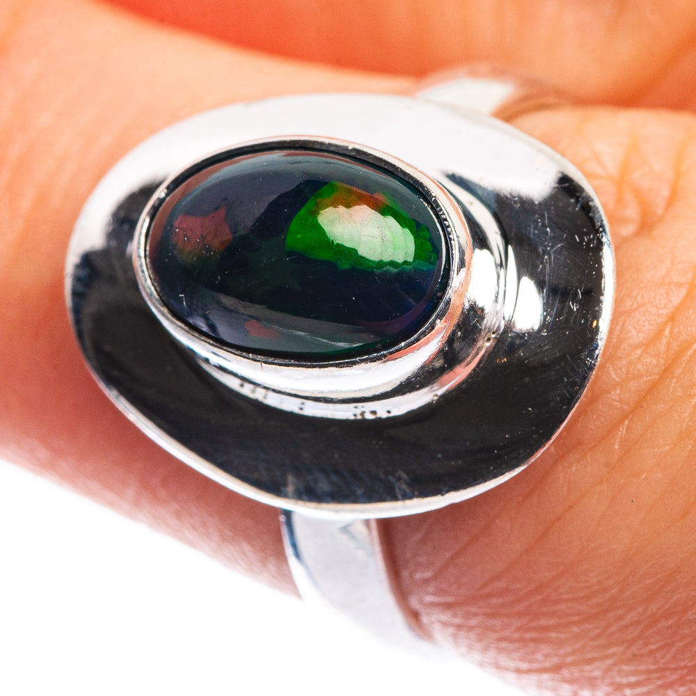 Black Opal Ring Size 7 (925 Sterling Silver) R144109