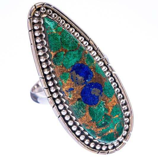 Copper Chrysocolla Large Ring Size 8.75 (925 Sterling Silver) R1751