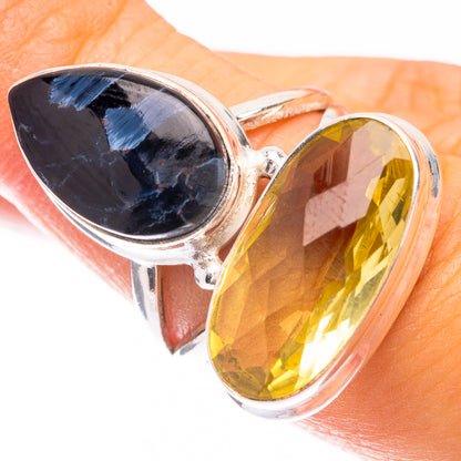 Lemon Quartz, Pietersite Ring Size 6 (925 Sterling Silver) R141673