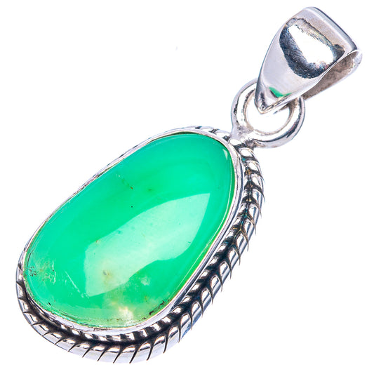 Chrysoprase Pendant 1 1/4" (925 Sterling Silver) P42532