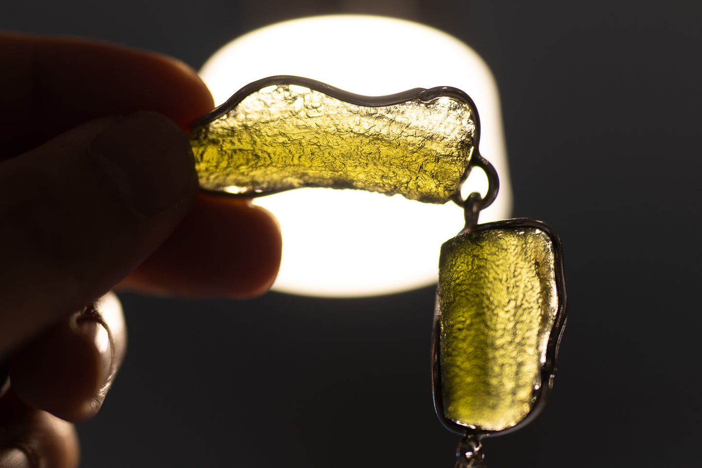 39g Czech Moldavite Necklace (925 Sterling Silver) 22" NEC2001