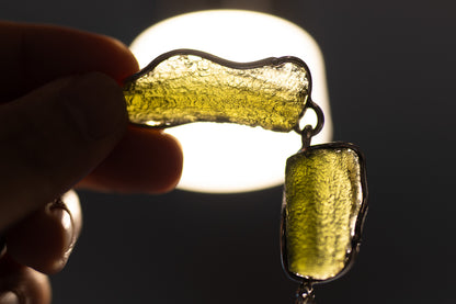 39g Czech Moldavite Necklace (925 Sterling Silver) 22" NEC2001