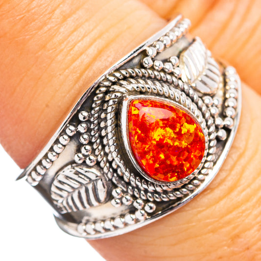 Lab Opal Ring Size 8 (.925 Sterling Silver)