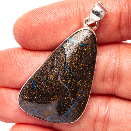 Boulder Opal Pendant 1 3/4" (.925 Sterling Silver)