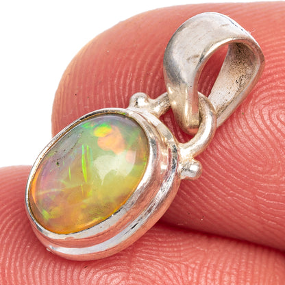 Rare Ethiopian Opal Pendant 3/4" (925 Sterling Silver) P40664