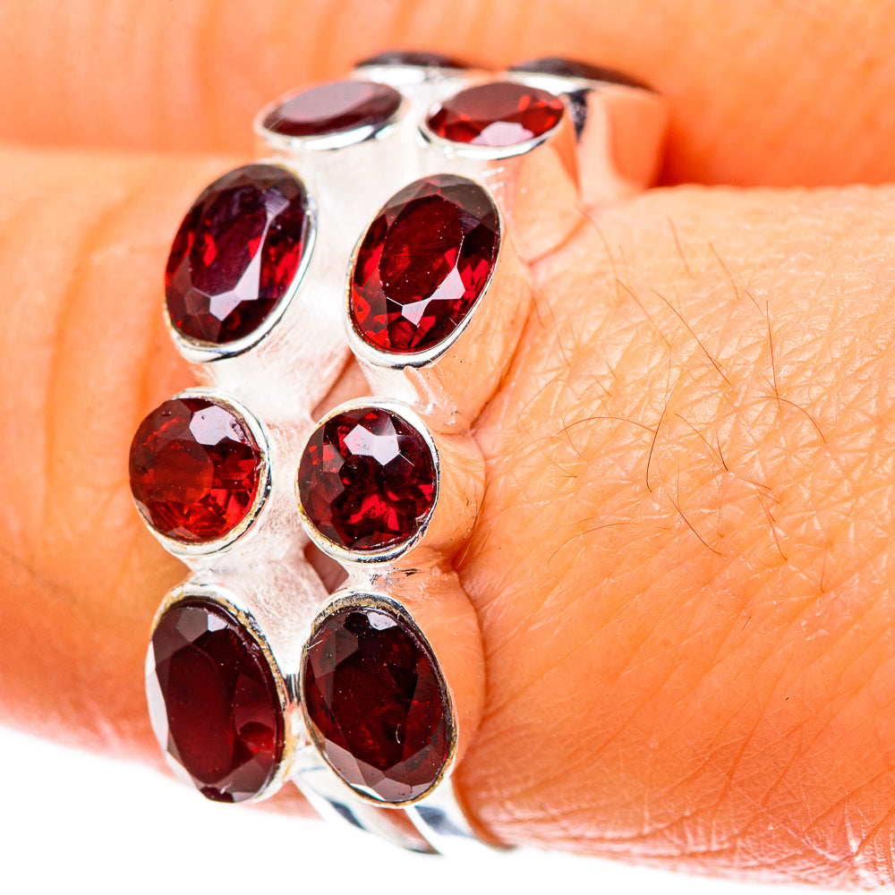 Garnet Dainty Ring Size 8 (925 Sterling Silver) RING138197