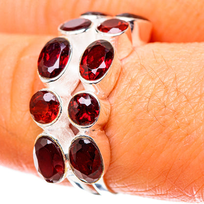 Garnet Dainty Ring Size 7 (925 Sterling Silver) RING138197
