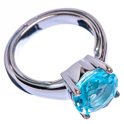 Rare Blue Topaz Ring Size 7.75 (925 Sterling Silver) R145976