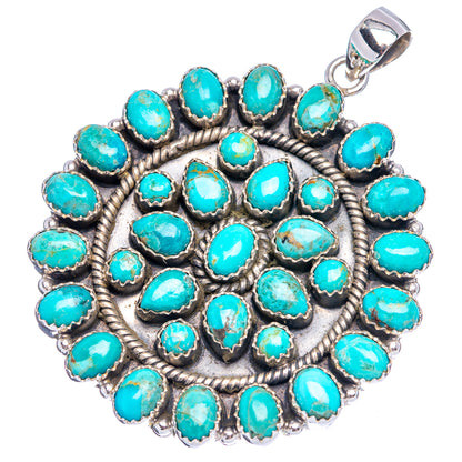 Premium Kingman Turquoise Pendant 2 3/8" (.925 Sterling Silver)