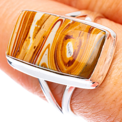 Snake Skin Jasper Ring Size 8.25 (925 Sterling Silver) R2027