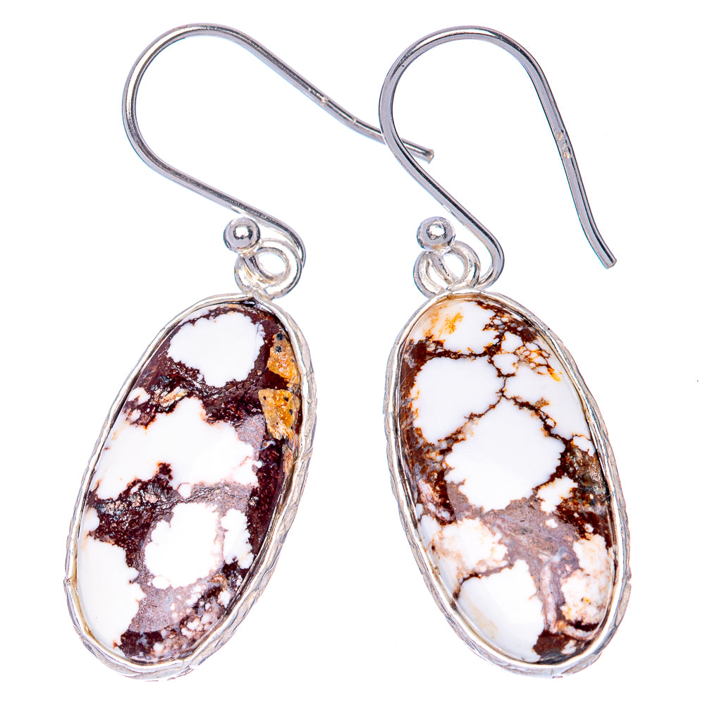 Wild Horse Jasper Earrings 1 3/8" (925 Sterling Silver) E1293