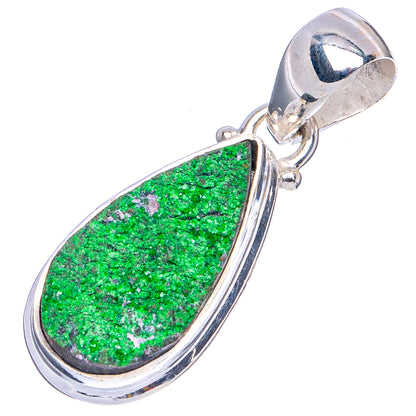 Rare Uvarovite Garnet Pendant 1 1/4" (.925 Sterling Silver)